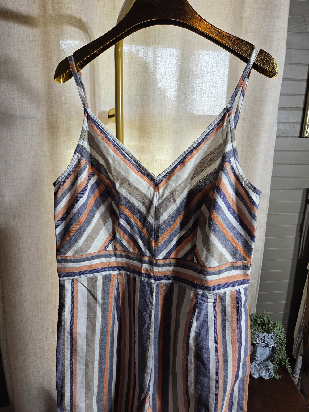 Derek Heart Striped Multi-Color Sleeveless Jumpsuit - Picture 2 of 5